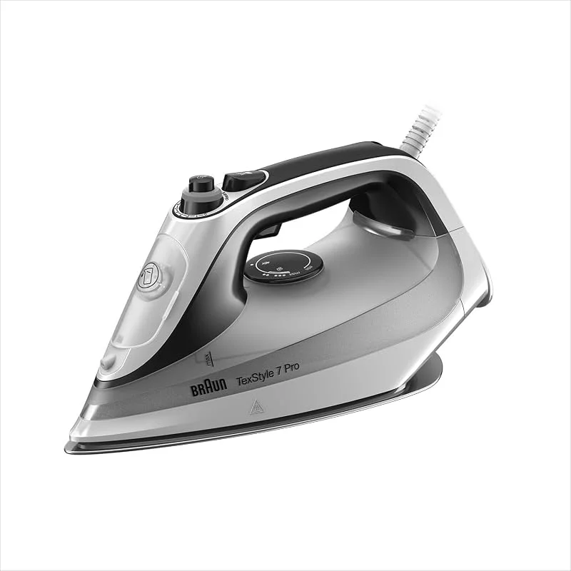Braun Household TexStyle 7 Pro Ångstrykjärn SI 7149 WB – strykjärn med Freeglide 3D stryksula, vertikal ånga, 2 900 watt, vit svart SI7149WB, Svart, vit — Hushållselektronik