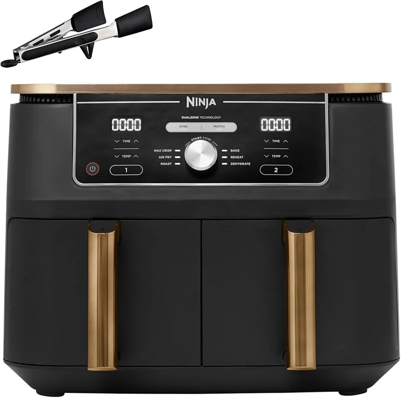 Ninja Foodi MAX dubbel zon luftfritös, 2 lådor, 9, 5 l, 6-i-1, AF400EUCP — Kök & Hushåll