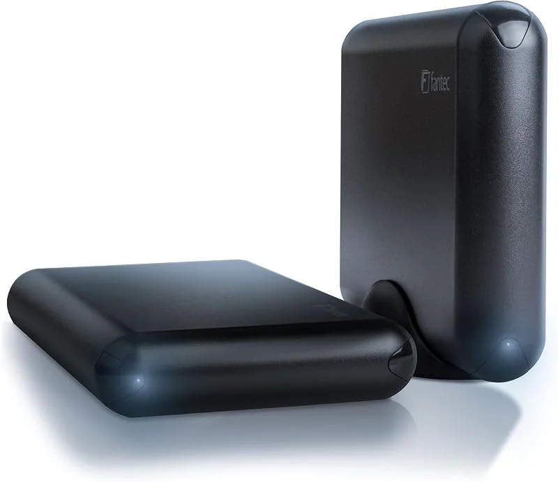 FANTEC DB-ALU31 Extern hårddiskhölje (för installation av en 3, 5 tum och 2, 5 tums SATA I, II, III HDDs och SSD-hårddisk. Med USB 3.1 typ-C SUPERSPEED+ 10G-kontakt, svart — Hårvård