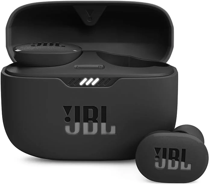JBL Tune 130 NC TWS helt trådlösa hörlurar med aktiv brusreducering, nkl. JBL Pure Bass-ljud, PX4 vattentålighet, Smart Ambient, 4 mikrofoner och 40 timmars batteritid, svart — Hörlurar och ljud