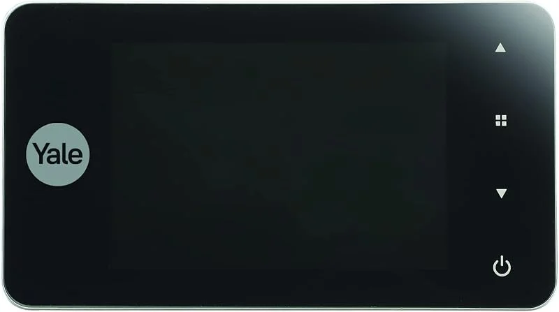 Yale Digital elektronisk automatisk avbildning kikare 45-4500-1440-00-6011, silver, direktvy, högkvalitativ kamera, 105° betraktningsvinkel, bildinspelning, integrerad dörrklocka — Smarta hem
