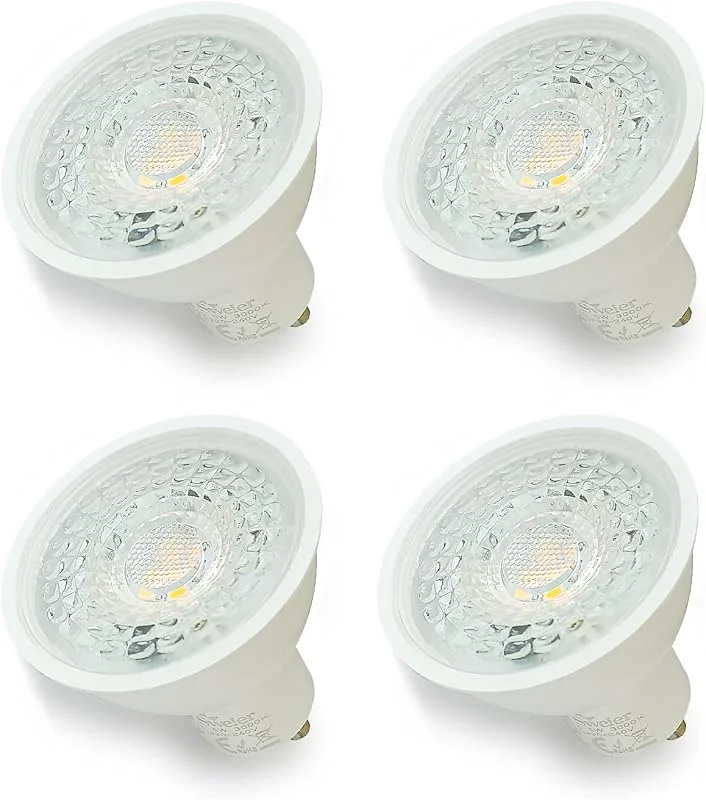4xSweier 5W GU10 LED-lampor 38° strålningsvinkel 430lm, varmvitt 3000K 220-240V LED GU10 Spotlight, 5W motsvarande 50W Halogen.Ej dimbar. — Smart belysning