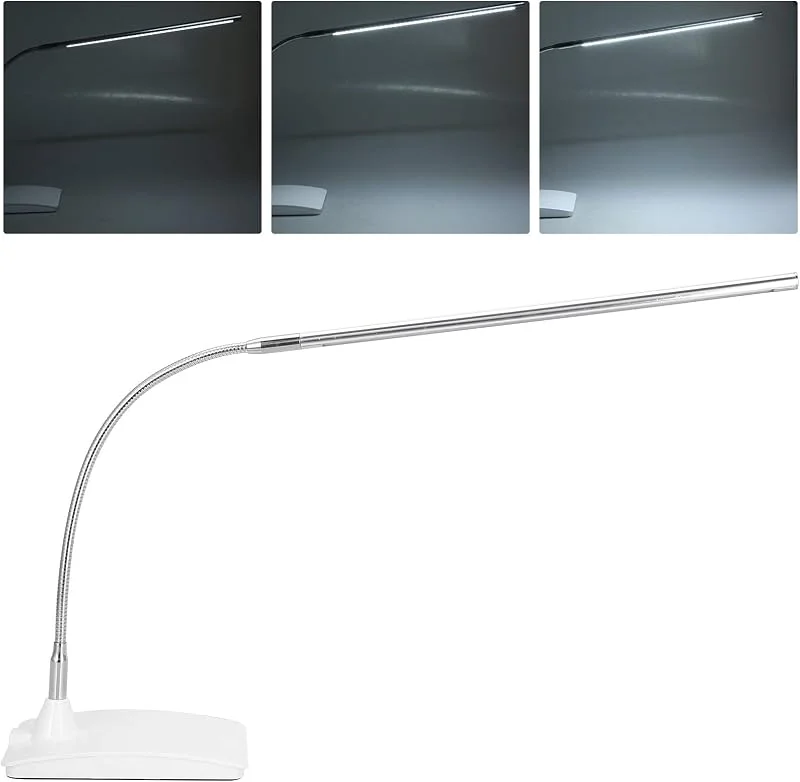 Brrnoo LED skrivbordslampa spik skrivbordslampa läslampa ögonvänlig LED-lampa justerbar manikyr bordslampa lampa för läsning studie tatuering ljus manikyr skönhet vit — Hushållselektronik