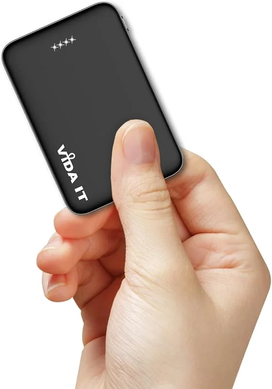 Vida IT Mini powerbank för värmeväst, uppvärmbar väst, jacka 5 V 2 A batteri, 5 000 mAh, liten USB-laddare för Samsung Galaxy A51 A71 Google Pixel 6 Xiaomi mobiltelefon, lätt kompakt batteripaket för — Mobil och surfplatta