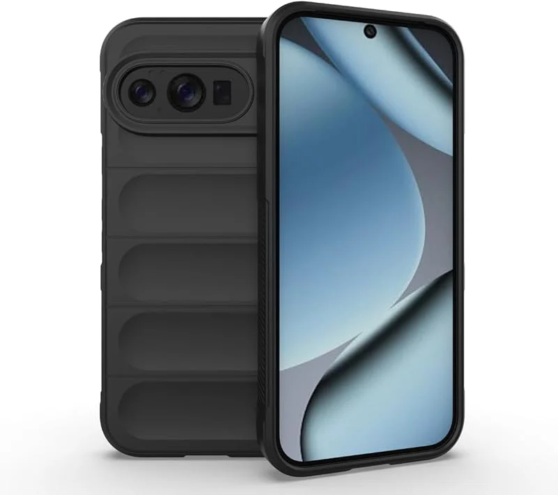 EASSGU Fodral för Google Pixel 10 (16 cm) Mjukt Silikon TPU Anti-fall och Anti-skrapningsskydd - Svart — Mobil och surfplatta