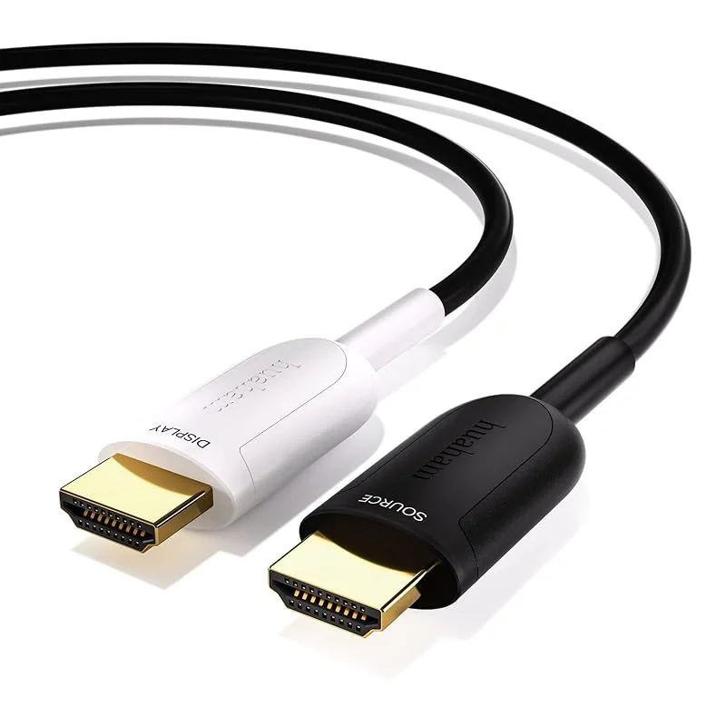 Fiberoptisk HDMI-kabel 1 m, ultrahög hastighet 8K @60Hz 4K @120Hz 48 Gbps HDMI 2.1-kabel, stöder eARC RTX 3090 HDCP 2.2&2.3 Dolby kompatibel med PS5, Xbox Series X, Roku, Fire, Sony, LG CX TV — TV och streaming
