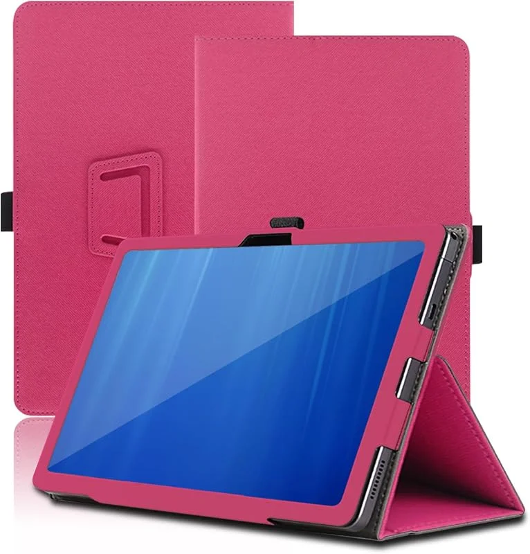 Fodral för Wacom Movinkpad Pro 14 tum, Wacom Movinkpad Pro 14 tablettskal, skyddsfodral med hopfällbart stativ, pennhållare och handledsrem, fullt skydd. (röd) — Mobil och surfplatta