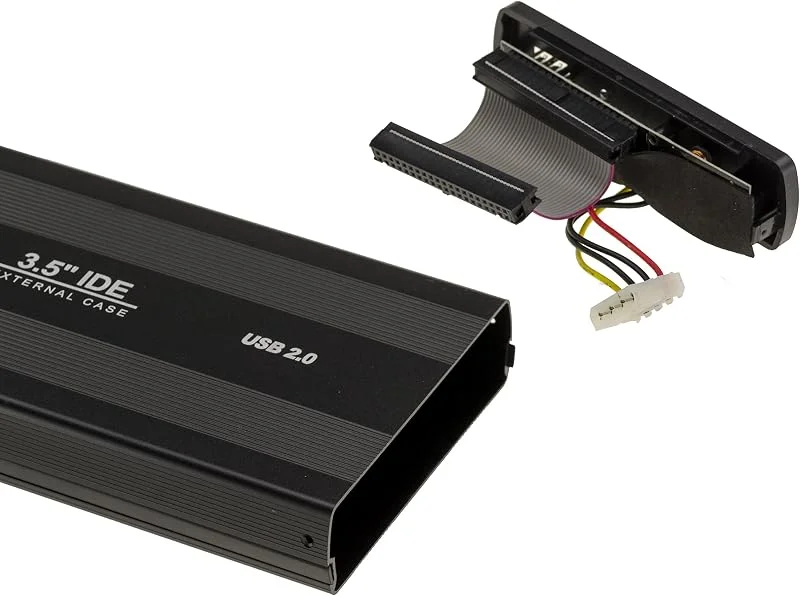 KALEA-INFORMATIQUE Externt USB-fodral för IDE 3.5 40-stifts hårddiskar med extern strömförsörjning, aluminium, färg svart — Hårvård