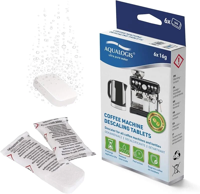 Stora avkalkningstabletter 16 g för kaffemaskin och vattenkokare, kompatibel med Tassimo Bosch Senseo Nespresso (6) — Kök & Hushåll