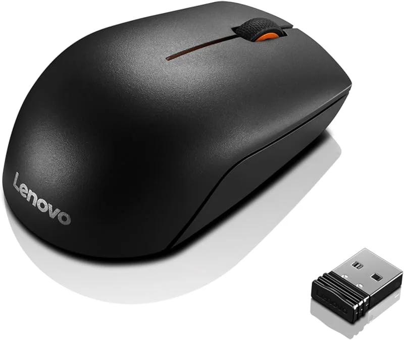 Lenovo [mus] 300 kompakt trådlös mus, fungerar med Chromebook (WWCB), svart, 32 x 56 x 98 — Datortillbehör