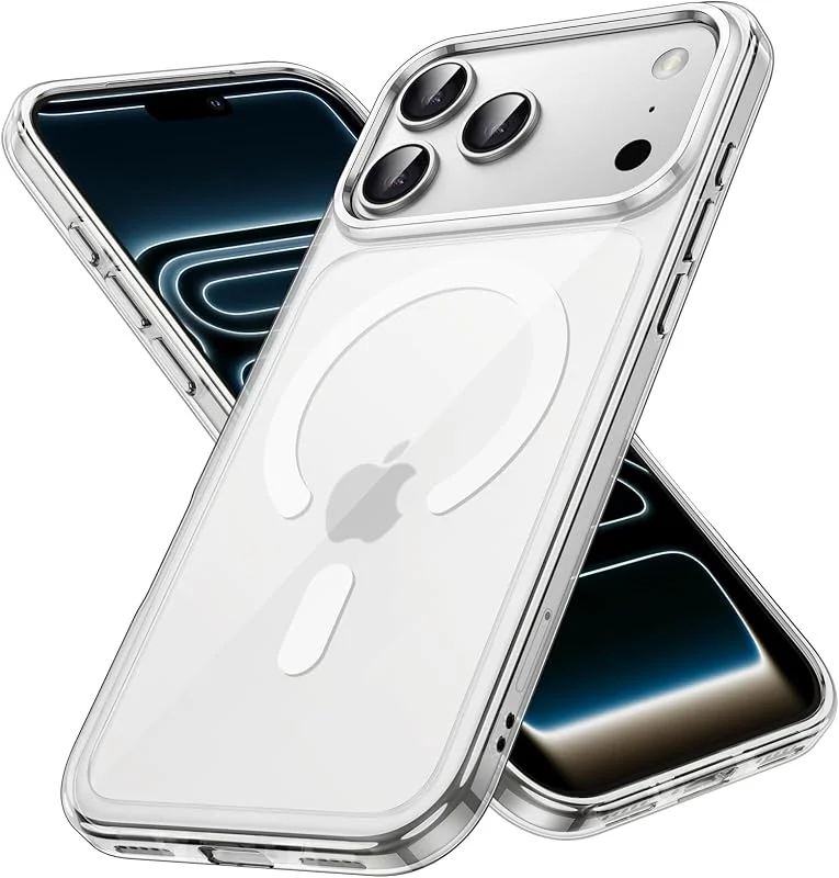 JETech Magnetiskt Skal för iPhone 17 Pro, Klar — Laddning och kablar