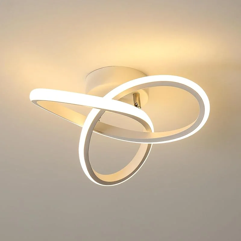 Osairous LED Taklampa, 22W 2500LM Cloverleaf Design, vit 3000K Modern Ljuskrona för Sovrum Kök Balkong Vardagsrum Hall, Dia 24cm — Smart belysning