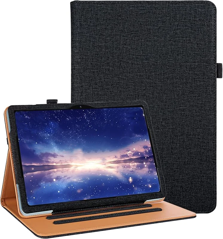 Vakarey för DOOGEE U11 surfplatta fodral flera vinklar stödfodral för Doogee U11 Pro fodral 28 cm, svart — Mobil och surfplatta