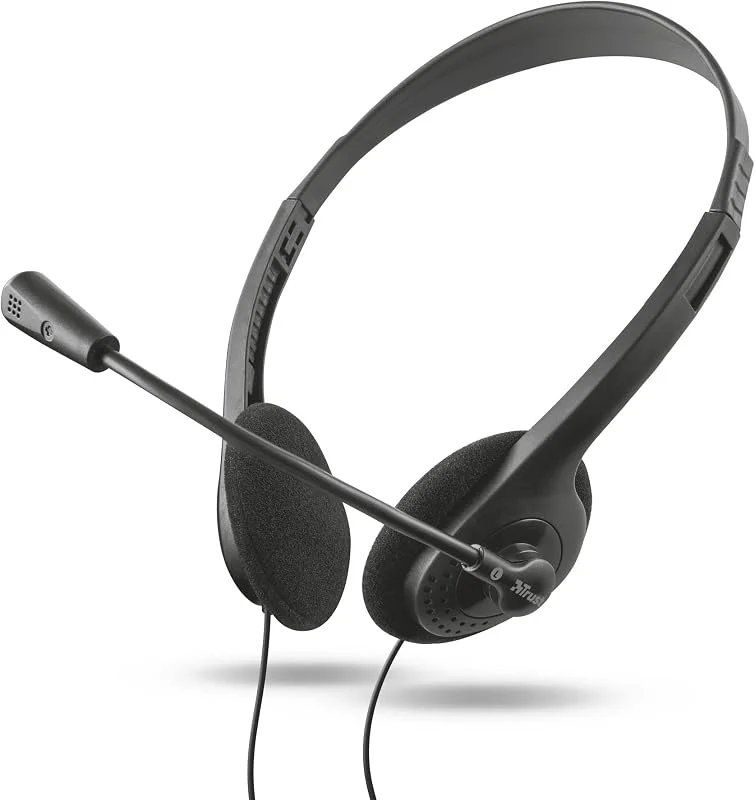 Trust 21665 Primo Chat Headset for PC and Laptop, Black — Hörlurar och ljud