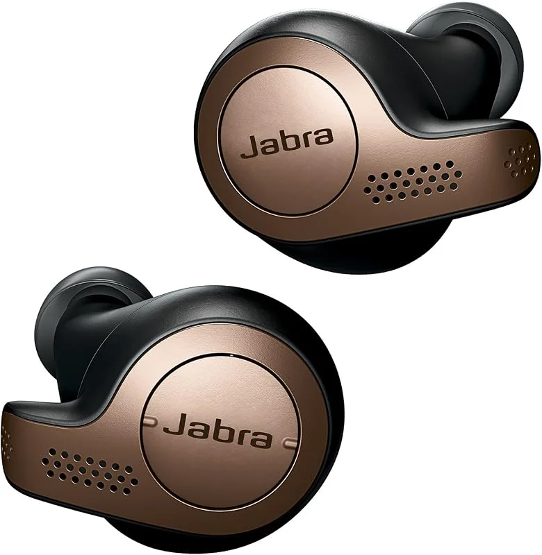 Jabra Elite 65t Earbuds - Passive Noise Cancelling Bluetooth Earphones med fyra mikrofoner för trådlösa samtal och musik - kopparsvart — Hörlurar och ljud
