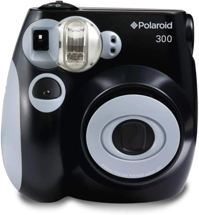 Polaroid PIC-300 Instant Film Camera (svart) — Portabel digital och ljud