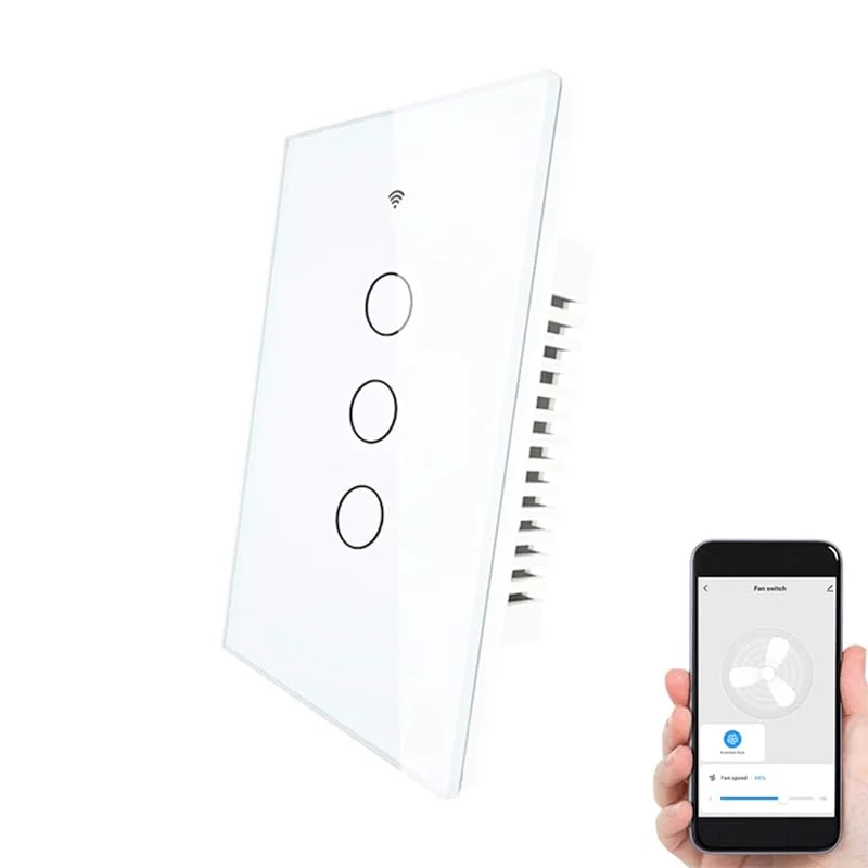 ZigBee Smart Dimmer, smart belysningsbrytare, kompatibel med Alexa Google Home, glas-pekskärm med LED-indikator, Tuya, Smart Life App, hemautomation — Smarta hem
