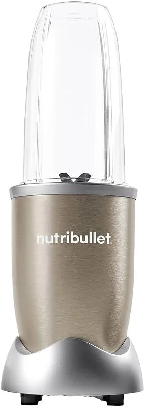 nutribullet Pro 900, med 7 tillbehör, elektrisk blender, hackare, smoothieblender, multifunktionsblender, 900 W effekt, 2st 900 ml koppar, Champange, NB910CP — Kök & Hushåll