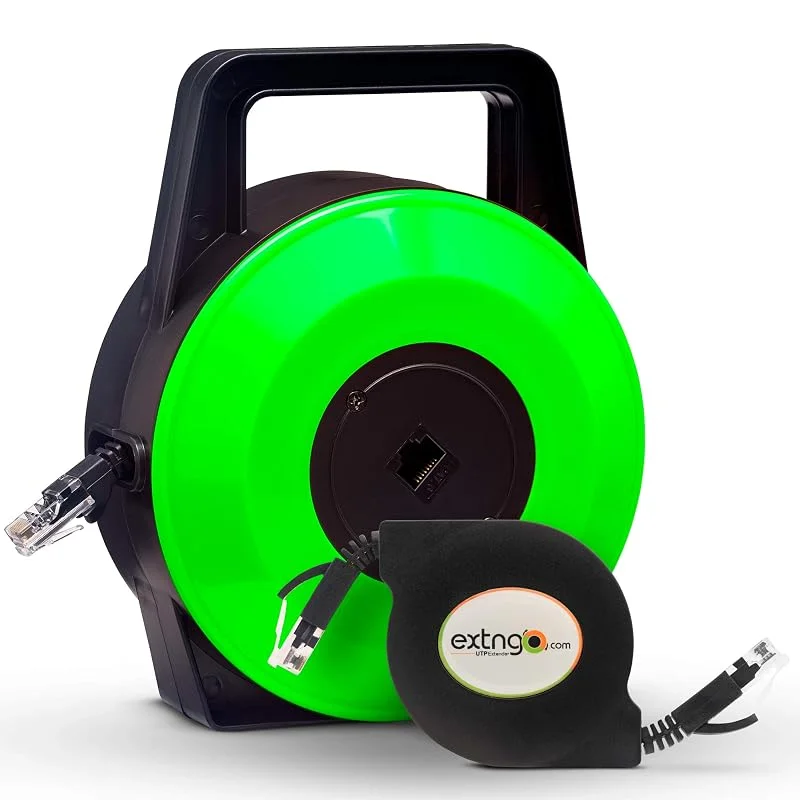 Utdragbar Ethernetkabel 10 m, Platt Cat6, 1 Gbps, Rj45 Hane Hona — Laddning och kablar