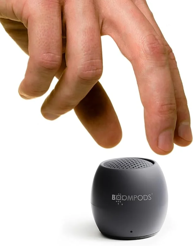 Boompods Zero Talk Bluetooth-högtalare – världens minsta Alexa, integrerade vattentäta minihögtalare och trådlös mikrofon med stort ljud (grå) — Smarta hem