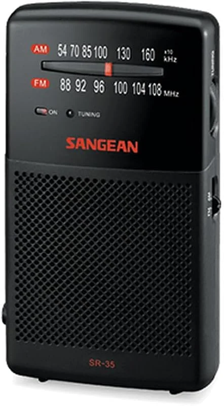Sangean SR-35 Bärbar Stereo, Svart — Portabel digital och ljud
