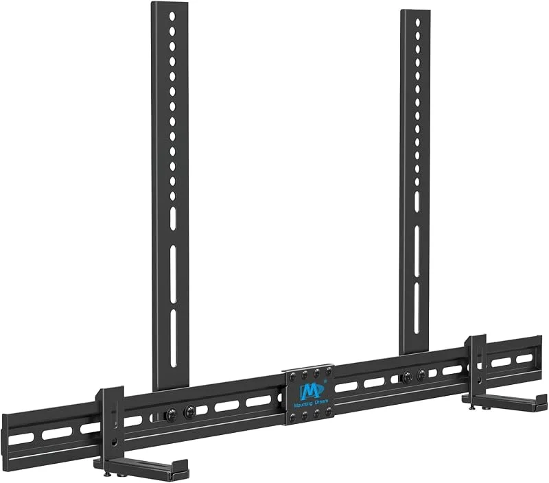 Mounting Dream Universal Soundbar-hållare för soundbar med, utan monteringshål, med halkfri sockelhållare (87, 5–154 mm), montera på TV-hållare, vägg eller TV MD5425-03 — TV och streaming