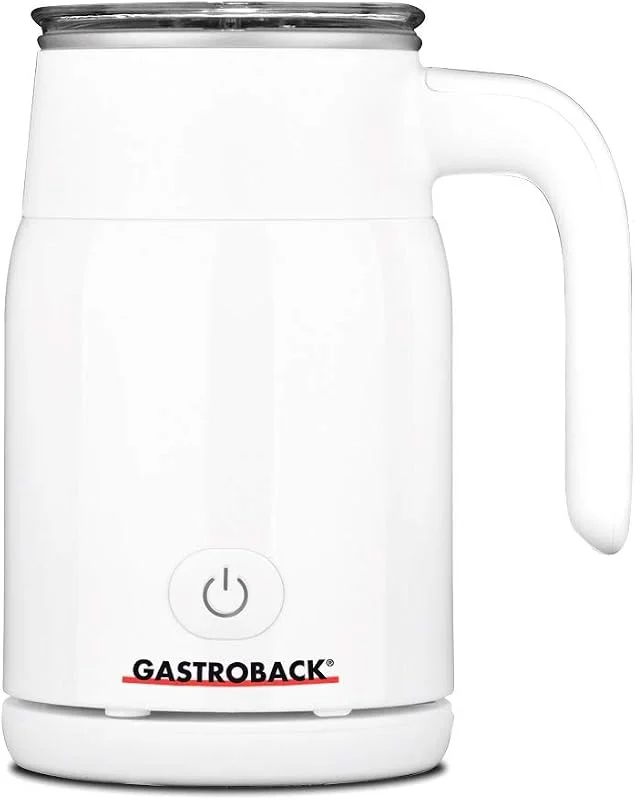 Gastroback 42325 latte Magic, mjölkskummare, varmt eller kallt mjölkskum på några sekunder (max. 350 ml), uppvärmning av mjölk eller kakao, 500 watt, vit, plast, vit — Kök & Hushåll