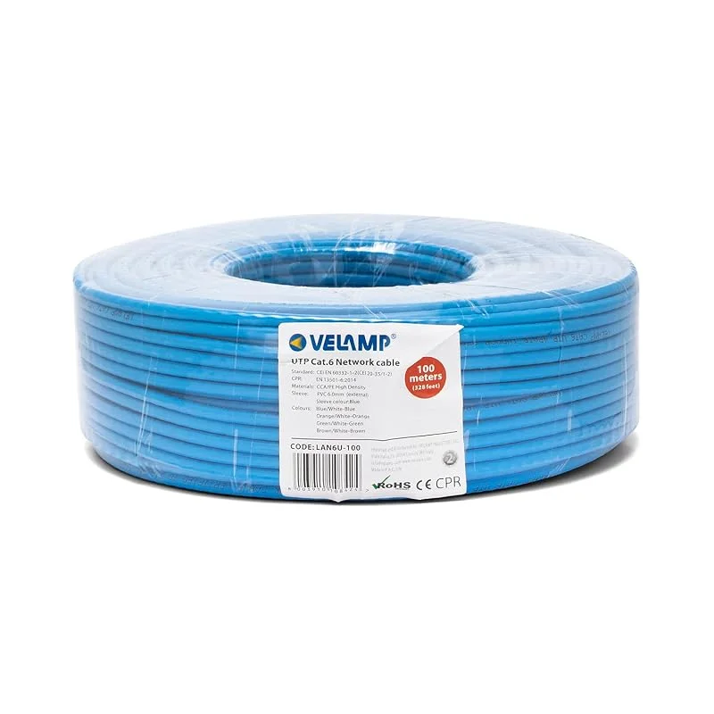 CAT6 UTP 100 mt nätverkskabel i spole — Laddning och kablar