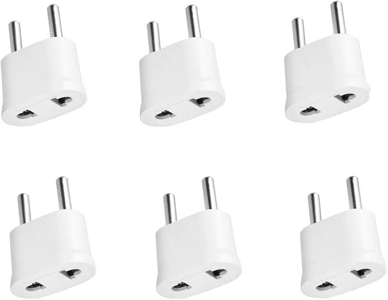 6 st reseladdare vägg AC power plug adapter omvandlare US till EU — Laddning och kablar