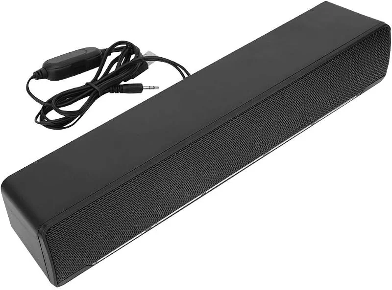Stereo Soundbar USB musikspelare bas surround ljudbox 3, 5 mm ing?ng f?r PC mobiltelefoner (svart) Hemelektronik — Hörlurar och ljud