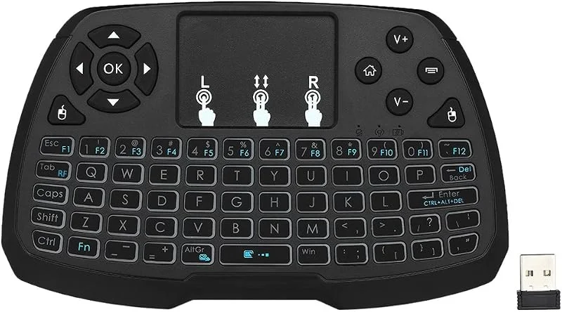 Docooler 2, 4 GHz trådlöst tangentbord pekplatta mus handhållen fjärrkontroll för Android TV box smart TV PC notebook — Datortillbehör