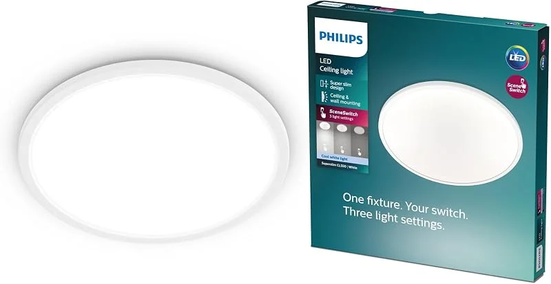 Philips 3-i-1 LED-lampa SceneSwitch CL550 1500lm 4000K, dimmer utan dimmer, vit — Smart belysning