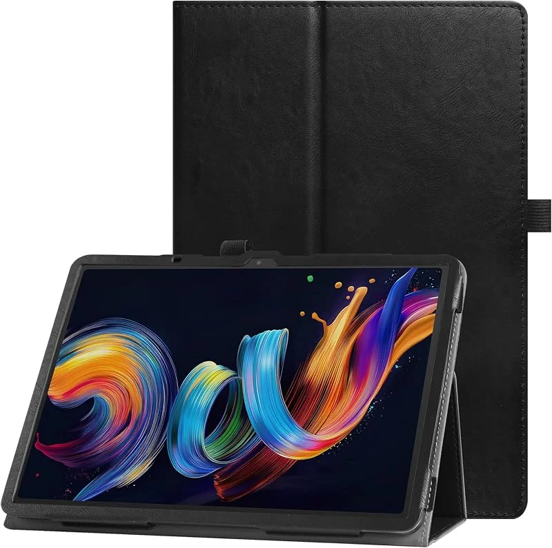VOVIPO Skyddsfodral kompatibelt med TCL NXTPAPER 11 Plus surfplatta 1, 5 tum, premium PU-läder folio fodral med stativfunktion och pennhållare, svart — Mobil och surfplatta