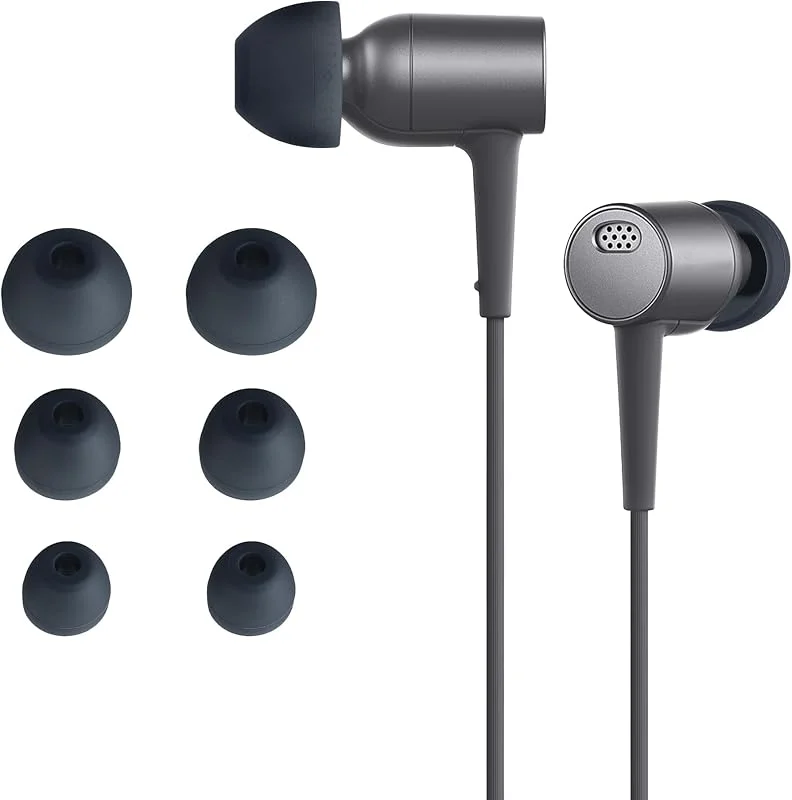 kwmobile 6 x silikontillbehör för Sony MDR-EX750BT, WI-1000X, WI-H700, WI-C200 – ersättning öronproppar i 3 storlekar – örontips för in-ear hörlurar – tillbehör reservkuddar i grått — Hörlurar och ljud