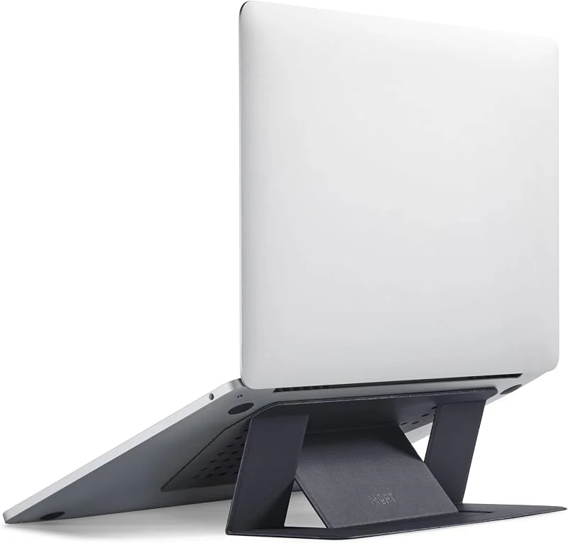 MOFT Laptopstativ, vikbart laptopstativ notebook-stativ med 2 justerbara vinklar, förbättra hållningen, kompatibelt med MacBook Air, MacBook Pro 11–16 tum, självhäftande – svart — Datortillbehör