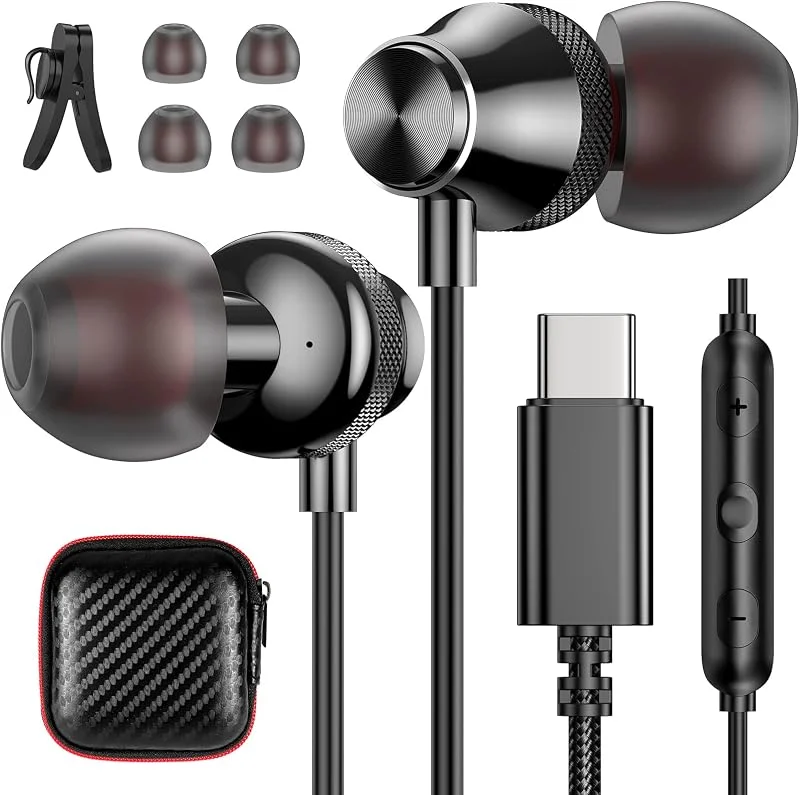 iMangoo USB C-hörlurar in-ear för Samsung Galaxy A57 A37 A17 A16 S26 Ultra — Hörlurar och ljud