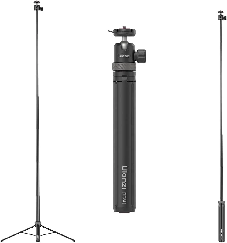 Ulanzi TT24 Selfiestick-stativ, Selfiestick med snabbkoppling för DJI Pocket 3 4, DJI Osmo Action 5 4, Kamerastativ för Go Pro, Insta 360 X5, X4, X3, Ace Pro, ONE X2, Actionkameratillbehör — Mobil och surfplatta
