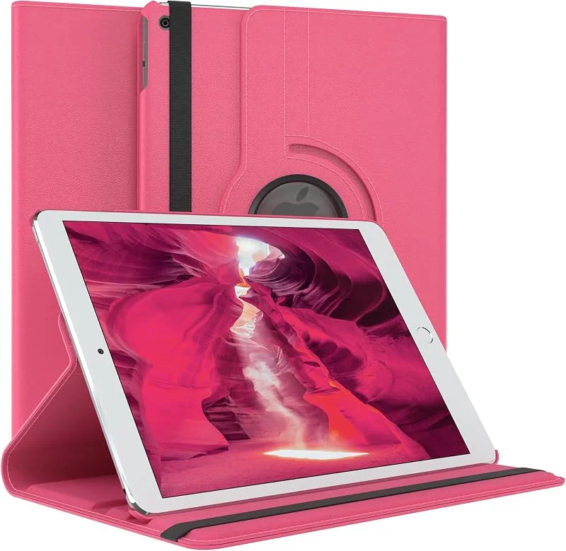 EAZY CASE - Fodral för surfplatta iPad 2017 (5. Gen.) Skyddsfodral 9, 7 tum Rotationsfodral för att ställa den upp Vändbart fodral 360° roterbart med ståfunktion Fodral Konstläder Rosa — Mobil och surfplatta