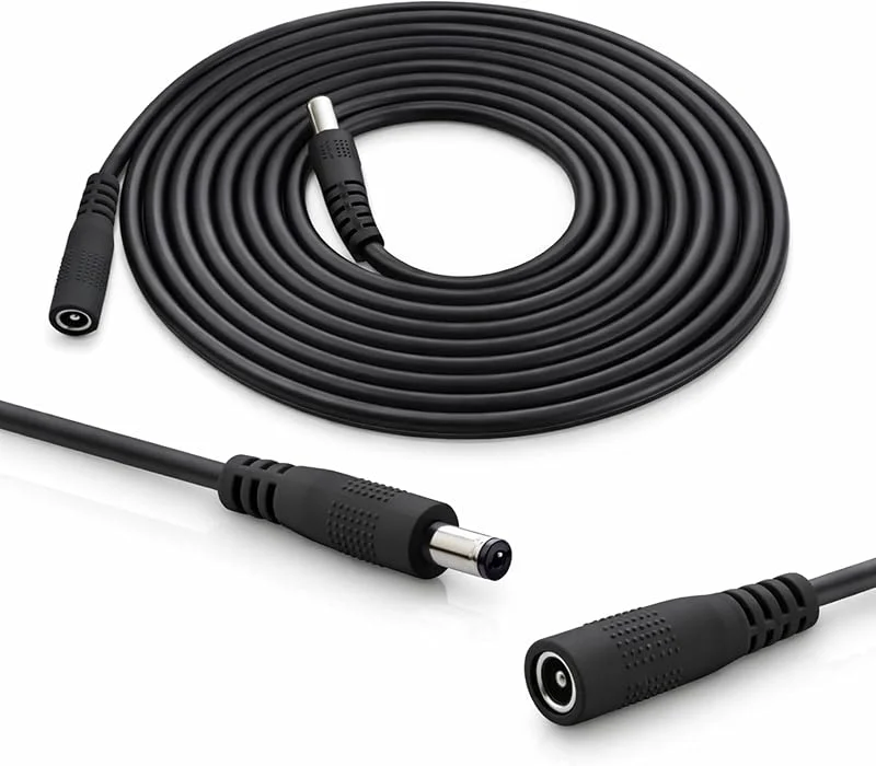 InLine – DC förlängningskabel, universell strömförsörjning förlängningskabel för Amazon Echo Dot, LED-remsor, övervakningskameror, DC-kontakt, uttag 4, 0 x 1, 7 mm, svart, 3 m — Smarta hem
