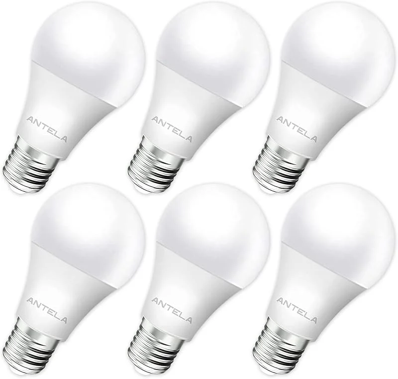 ANTELA LED-lampor E27, Kallvitt Ljus 4000 K, 8, 5 W 806 Lumen, CRI 80, 20 000 Timmars Livslängd, 6st — Smart belysning