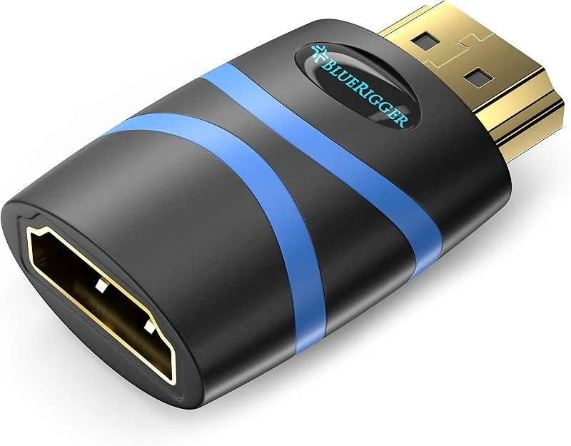 BlueRigger 4K HDMI CEC mindre adapter (UHD, ARC, 1080p, Ethernet) – hane till hona HDMI CEC-blockerare, kompatibel med HDTV, TV Stick, Chromecast, Nintendo Switch, Xbox, PS3, bärbar dator, PC — TV och streaming