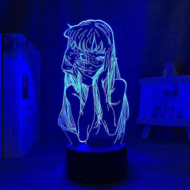 Anime-lampa 3D Junji Ito samling tomie för sovrumsdekor, nattlampa, födelsedagssamling LED-nattlampa – 16 färger med fjärrkontroll — Smart belysning
