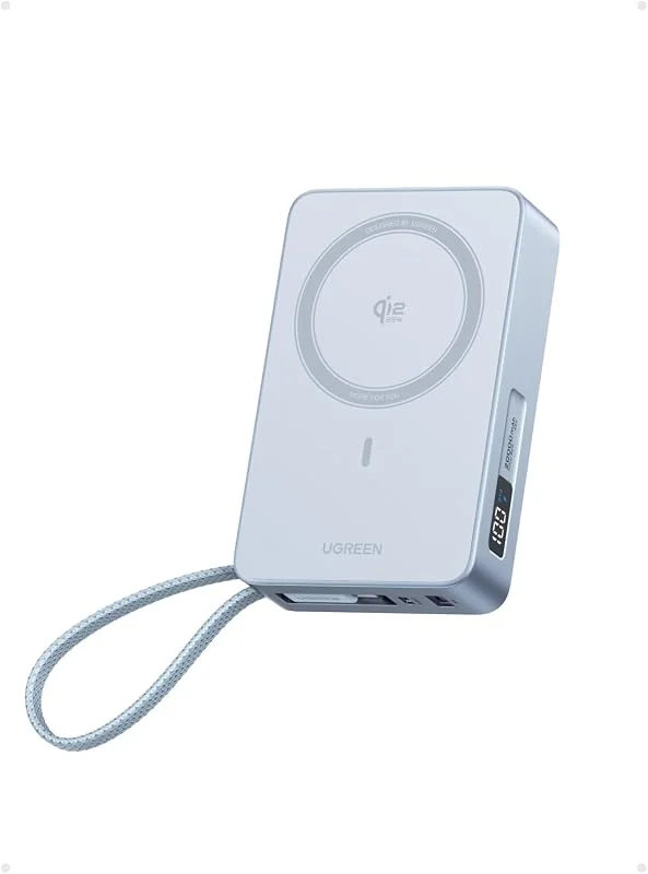 UGREEN MagFlow 20000mAh Qi2 25W Magnetisk Powerbank med USB-C 45W — Mobil och surfplatta