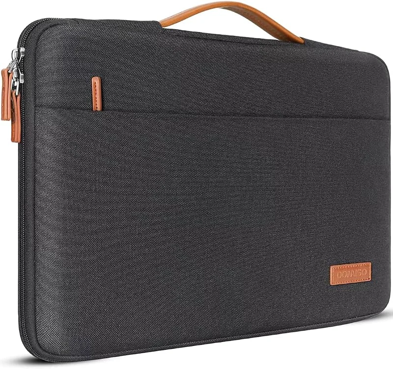 DOMISO 12, 5 tum vattentät laptopväska, fodral, notebook-fodral, skyddsfodral för 13 tum MacBook Pro Retina, 13 MacBook Air Retina 2018, 12, 9 tum iPad Pro 2016 2017, 13, 5 tum Surface Laptop 2, svart — Datortillbehör