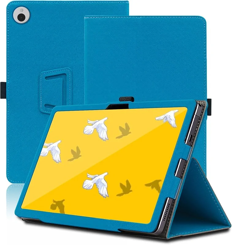 Fodral för Wacom MovinkPad 11 11, 45 tum, Wacom MovinkPad 11 surfplattsfodral, vikbart skyddsfodral med pennhållare och handledsrem, totalt skydd. (Ljusblå) — Mobil och surfplatta