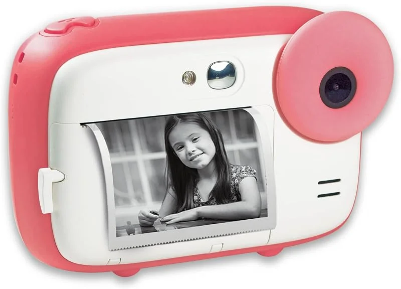 AGFA FOTO Realikids Instant Cam - Appareil Photo Instantané för Enfant, Foto, Video, Écran LCD 2, 4 tum, Miroir Selfie, Filtres Foto, Batterie Lithium, Port Micro SD, 3 Rouleaux Inclus - Rose — Portabel digital och ljud