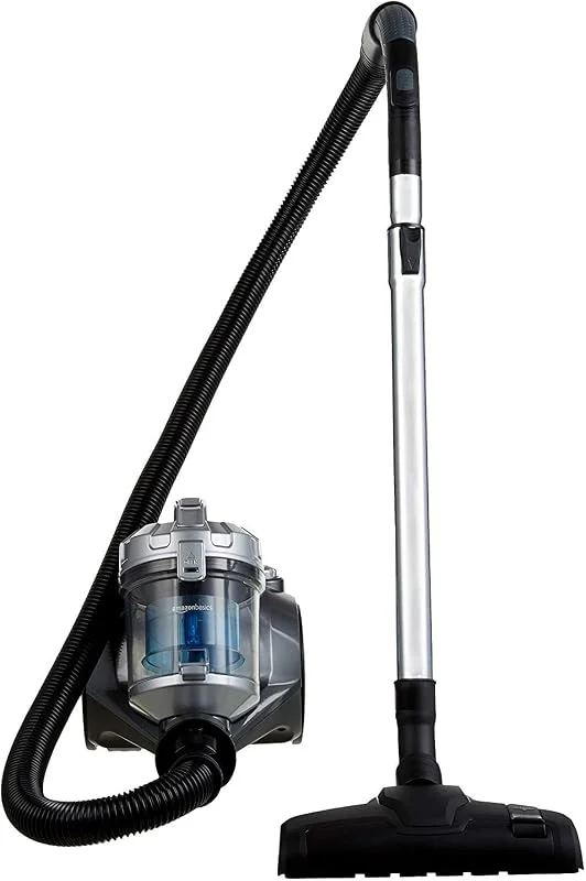 Amazon Basics 15KC-71EU4 påslös cylinderdammsugare, kraftfull för hårda golv och mattor, Hepa-filter, kompakt och lätt, 700 W, 1, 5 l, svart, blå — Hushållselektronik