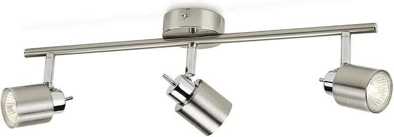 Philips Meranti Spotlight - 3 huvuden, Nickel, 3x35W, 230V, Ej Dimbar, Ljuskälla medföljer ej — Smart belysning