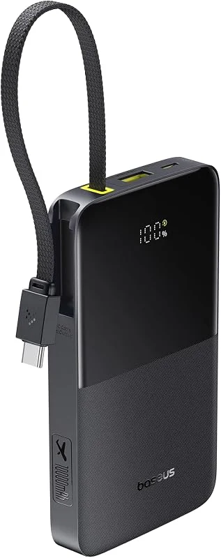 OS-Baseus EnerFill FC51 Bipow2 Pro digital display, powerbank med integrerad kabel, 1 0 000 mAh, 22, 5 W, svart — Mobil och surfplatta