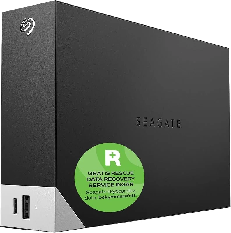 Seagate One Touch Hub 20TB, Extern Hårddisk, USB-C, USB 3.0, för PC, bärbar dator och Mac, 1 år Mylio, Data Rescue Services (STLC20000400) — Hårvård